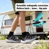 image:imageOrthoComfoot Mens Orthopedic Close Toes Hiking Sandals Arch Support Plantar Fasciitis Trekking Athletic Sport Shoes Comfortable Casual Orthotics Adjustable Camping Waterproof Summer Walking SandalsW2grey