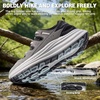 image:imageOrthoComfoot Mens Orthopedic Close Toes Hiking Sandals Arch Support Plantar Fasciitis Trekking Athletic Sport Shoes Comfortable Casual Orthotics Adjustable Camping Waterproof Summer Walking SandalsW2grey