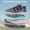 image:imageOrthoComfoot Mens Orthopedic Close Toes Hiking Sandals Arch Support Plantar Fasciitis Trekking Athletic Sport Shoes Comfortable Casual Orthotics Adjustable Camping Waterproof Summer Walking SandalsW2grey
