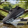 image:imageOrthoComfoot Mens Orthopedic Close Toes Hiking Sandals Arch Support Plantar Fasciitis Trekking Athletic Sport Shoes Comfortable Casual Orthotics Adjustable Camping Waterproof Summer Walking SandalsW1black