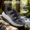 image:imageOrthoComfoot Mens Orthopedic Close Toes Hiking Sandals Arch Support Plantar Fasciitis Trekking Athletic Sport Shoes Comfortable Casual Orthotics Adjustable Camping Waterproof Summer Walking SandalsW2grey