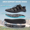 image:imageOrthoComfoot Mens Orthopedic Close Toes Hiking Sandals Arch Support Plantar Fasciitis Trekking Athletic Sport Shoes Comfortable Casual Orthotics Adjustable Camping Waterproof Summer Walking SandalsW1black