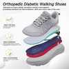 image:imageOrthoComfoot Mens Orthopedic Diabetic Wide Toe Box Walking Shoes Comfortable Arch Support Plantar Fasciitis Orthotics Heel Spur Shoes Casual Bunions Running Sneakers for Foot and Heel Pain ReliefK2gray