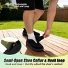 image:imageOrthoComfoot Mens Orthopedic Diabetic Wide Walking Shoes Comfortable Arch Support Plantar Fasciitis Orthotics Slip On Loafers Hammer Toes Casual Hook and Loop Shoes for Foot and Heel Pain ReliefK1black