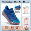image:imageOrthoComfoot Mens Orthopedic Diabetic Wide Walking Shoes Comfortable Arch Support Plantar Fasciitis Sport Shoes Casual Hammer Toes Running Tennis Fashion Sneakers for Foot and Heel Pain ReliefK2peacock Blue