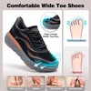 image:imageOrthoComfoot Mens Orthopedic Diabetic Wide Walking Shoes Comfortable Arch Support Plantar Fasciitis Sport Shoes Casual Hammer Toes Running Tennis Fashion Sneakers for Foot and Heel Pain ReliefK1black
