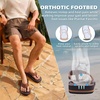image:imageOrthoComfoot Mens Orthopedic Flip Flops Comfortable Arch Support Flat Feet Plantar Fasciitis Leather Slippers Casual Summer Outdoor Travel Beach Sandals for Foot and Heel PainW2dark Brown