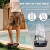 image:imageOrthoComfoot Mens Orthopedic Flip Flops Comfortable Arch Support Flat Feet Plantar Fasciitis Leather Slippers Casual Summer Outdoor Travel Beach Sandals for Foot and Heel PainW1black