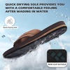 image:imageOrthoComfoot Mens Orthopedic Flip Flops Comfortable Arch Support Flat Feet Plantar Fasciitis Leather Slippers Casual Summer Outdoor Travel Beach Sandals for Foot and Heel PainW2dark Brown