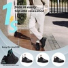 image:imageOrthoComfoot Mens Orthopedic Leather Plantar Fasciitis Dress Shoes  Comfortable Casual Arch Support Patent Tuxedo Oxford Orthotics Business Work Walking Sneakers for Foot and Heel Pain ReliefWk1black