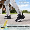 image:imageOrthoComfoot Mens Orthopedic Plantar Fasciitis Shoes Wide Toe Box Arch Support Diabetic Sports Sneakers Fashion Casual Hammer Toes Shoes for Foot and Heel Pain ReliefK1black1