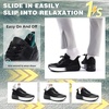 image:imageOrthoComfoot Mens Orthopedic Plantar Fasciitis Shoes Wide Toe Box Arch Support Diabetic Sports Sneakers Fashion Casual Hammer Toes Shoes for Foot and Heel Pain ReliefK1black1