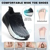 image:imageOrthoComfoot Mens Orthopedic Plantar Fasciitis Shoes Wide Toe Box Arch Support Diabetic Sports Sneakers Fashion Casual Hammer Toes Shoes for Foot and Heel Pain ReliefK1black1