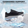 image:imageOrthoComfoot Mens Orthopedic Plantar Fasciitis Wide Shoes Comfortable High Arch Support Trail Running Sneakers for Walking amp Hiking Orthotic Tennis Casual Relief for Flat Feet Feet PainK1black
