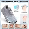 image:imageOrthoComfoot Mens Orthopedic Plantar Fasciitis Wide Shoes Comfortable High Arch Support Trail Running Sneakers for Walking amp Hiking Orthotic Tennis Casual Relief for Flat Feet Feet PainK2grey