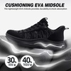image:imageOrthoComfoot Mens Orthopedic Road Running Shoes Comfortable Casual Arch Supports Plantar Fasciitis Orthotic Athletic Sneakers Casual Sports Tennis Work Walking Shoes for Foot Heel and Pain ReliefW1black