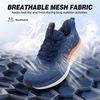 image:imageOrthoComfoot Mens Orthopedic Road Running Shoes Comfortable Casual Arch Supports Plantar Fasciitis Orthotic Athletic Sneakers Casual Sports Tennis Work Walking Shoes for Foot Heel and Pain ReliefW2blue
