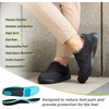 image:imageOrthoComfoot Mens Orthopedic Slippers Walking Shoes with Arch Support Slip On Loafers for Plantar Fasciitis Casual Flat Feet Hook and Loop Mule Clogs for Foot and Heel Pain ReliefW3black