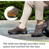 image:imageOrthoComfoot Mens Orthopedic Slippers Walking Shoes with Arch Support Slip On Loafers for Plantar Fasciitis Casual Flat Feet Hook and Loop Mule Clogs for Foot and Heel Pain ReliefW2brown