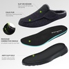 image:imageOrthoComfoot Mens Orthopedic Slippers Walking Shoes with Arch Support Slip On Loafers for Plantar Fasciitis Casual Flat Feet Hook and Loop Mule Clogs for Foot and Heel Pain ReliefW1black