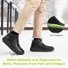 image:imageOrthoComfoot Mens Orthopedic Wide Leather Winter Ankle Boots Comfortable Diabetic Dress Shoes with Arch Support for Orthotic Casual Plantar Fasciitis Walking Shoes for Foot and Heel PainK1black