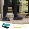 image:imageOrthoComfoot Mens Orthopedic Wide Winter Slippers for Diabetic Comfortable Arch Support Leather Dress Shoes for Plantar Fasciitis Casual Orthotic Hammer Toes Walking Shoes for Foot and Heel PainK1black