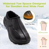 image:imageOrthoComfoot Mens Orthopedic Wide Winter Slippers for Diabetic Comfortable Arch Support Leather Dress Shoes for Plantar Fasciitis Casual Orthotic Hammer Toes Walking Shoes for Foot and Heel PainK1black