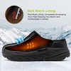 image:imageOrthoComfoot Mens Orthopedic Wide Winter Slippers for Diabetic Comfortable Arch Support Leather Dress Shoes for Plantar Fasciitis Casual Orthotic Hammer Toes Walking Shoes for Foot and Heel PainK1black