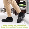 image:imageOrthoComfoot Mens Orthopedic Wide Winter Slippers for Diabetic Comfortable Arch Support Leather Dress Shoes for Plantar Fasciitis Casual Warm Orthotic Walking Shoes for Foot and Heel PainK1black