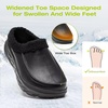 image:imageOrthoComfoot Mens Orthopedic Wide Winter Slippers for Diabetic Comfortable Arch Support Leather Dress Shoes for Plantar Fasciitis Casual Warm Orthotic Walking Shoes for Foot and Heel PainK1black