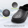 image:imageOrthoComfoot Mens Orthopedic Wide Winter Slippers for Diabetic Comfortable Arch Support Leather Dress Shoes for Plantar Fasciitis Casual Warm Orthotic Walking Shoes for Foot and Heel PainK1black