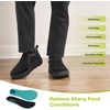 image:imageOrthoComfoot Mens Orthopedic Wide Winter Slippers with Arch Support Comfortable Diabetic Loafers for Plantar Fasciitis Casual Warm Orthotic Walking Shoes for Foot and HeelK1black
