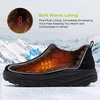 image:imageOrthoComfoot Mens Orthopedic Wide Winter Slippers with Arch Support Comfortable Diabetic Loafers for Plantar Fasciitis Casual Warm Orthotic Walking Shoes for Foot and HeelK1black