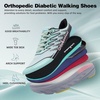 image:imageOrthoComfoot Womens Diabetic Wide Toe Box Sport Shoes Comfortable Arch Support Plantar Fasciitis Orthotic Running Sneakers Casual Work Tennis Outdoor Walking Shoes for Swollen Feet Heel PainK3mint