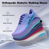 image:imageOrthoComfoot Womens Diabetic Wide Toe Box Sport Shoes Comfortable Arch Support Plantar Fasciitis Orthotic Running Sneakers Casual Work Tennis Outdoor Walking Shoes for Swollen Feet Heel PainK2purple