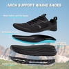 image:imageOrthoComfoot Womens Orthopedic Trail Running Shoes  Arch Support for Plantar Fasciitis Orthotic Athletic Sneakers for Flat Feet amp High Arch Tennis Walking Hiking Shoes Foot amp Heel Pain ReliefW1black