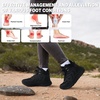image:imageOrthoComfoot Womens Orthopedic Waterproof Mid Trekking Hiking Boots Comfortable Plantar Fasciitis Ankle Support Workout Walking Running Shoes Orthotic Trail Boots for Feet and Heel Pain ReliefW1black