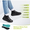 image:imageOrthoComfoot Womens Orthopedic Wide Leather Winter Ankle Boots Comfortable Arch Support Dress Shoes for Diabetic Casual Plantar Fasciitis Orthotic Walking Shoes for Foot and Heel Pain ReliefK1black