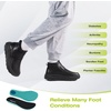 image:imageOrthoComfoot Womens Orthopedic Wide Leather Winter Ankle Boots Comfortable Diabetic Arch Support Dress Shoes for Plantar Fasciitis Casual Hook and Loop Walking Shoes for Foot and Heel PainK1black