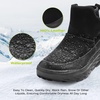 image:imageOrthoComfoot Womens Orthopedic Wide Leather Winter Ankle Boots Comfortable Diabetic Dress Shoes for Plantar Fasciitis Relief Warm Casual Arch Support Orthotic Walking Shoes for Ankle and Heel PainK1black