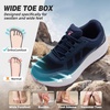 image:imageOrthoComfoot Womens Orthopedic Wide Plantar Fasciitis Trail Shoes Comfortable Diabetic Arch Support Orthotic Flat Feet Running Sneakers Casual Non Slip Hiking Shoes for Foot Heel and Pain ReliefK1dark Blue