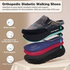 image:imageWomens Orthopedic Diabetic Wide Slippers Comfortable Arch Support Plantar Fasciitis House Slip On Loafers Casual Flat Feet Winter Warm Walking Shoes for Foot and Heel Pain ReliefK1navyBrown