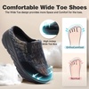 image:imageWomens Orthopedic Diabetic Wide Slippers Comfortable Arch Support Plantar Fasciitis House Slip On Loafers Casual Flat Feet Winter Warm Walking Shoes for Foot and Heel Pain ReliefK1navyBrown