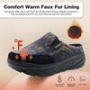 image:imageWomens Orthopedic Diabetic Wide Slippers Comfortable Arch Support Plantar Fasciitis House Slip On Loafers Casual Flat Feet Winter Warm Walking Shoes for Foot and Heel Pain ReliefK1navyBrown