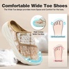 image:imageWomens Orthopedic Diabetic Wide Slippers Comfortable Arch Support Plantar Fasciitis Walking Shoes Casual Flat Feet Winter Warm Hook and Loop House Slip On Loafers for Foot and Heel Pain ReliefK2brownBeige