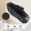 image:imageWomens Orthopedic Diabetic Wide Slippers Comfortable Arch Support Plantar Fasciitis Walking Shoes Casual Flat Feet Winter Warm Hook and Loop House Slip On Loafers for Foot and Heel Pain ReliefK1navyBrown