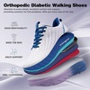 image:imageWomens Orthopedic Diabetic Wide Toe Box Running Shoes Comfortable Arch Support Plantar Fasciitis Orthotic Athletic Sneakers Casual Work Tennis Walking Shoes for Swollen Feet Hee amp Foot Pain ReliefK2white
