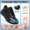 image:imageWomens Orthopedic Diabetic Wide Toe Box Running Shoes Comfortable Arch Support Plantar Fasciitis Orthotic Athletic Sneakers Casual Work Tennis Walking Shoes for Swollen Feet Hee amp Foot Pain ReliefK1black4