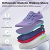 image:imageWomens Orthopedic Diabetic Wide Toe Box Running Shoes Comfortable Arch Support Plantar Fasciitis Orthotic Sport Sneakers Supportive Hammer Toes Casual Walking Shoes for Foot Heel and Pain ReliefK2purple