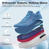 image:imageWomens Orthopedic Diabetic Wide Toe Box Running Shoes Comfortable Arch Support Plantar Fasciitis Orthotic Sport Sneakers Supportive Hammer Toes Casual Walking Shoes for Foot Heel and Pain ReliefK3light Blue